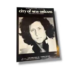 1971 Sheet Music City of New Orleans Arlo Guthrie Steve Goodman Kam Rippa